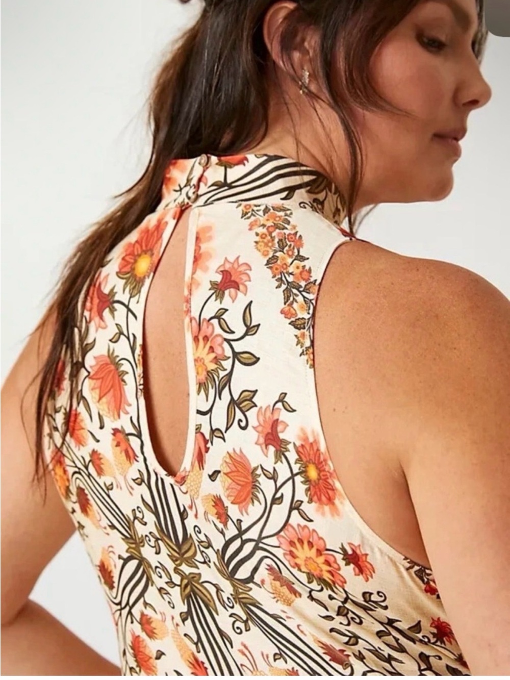 FARM Rio Halter Maxi Dress Floral Pattern Large - Picture 2 of 9